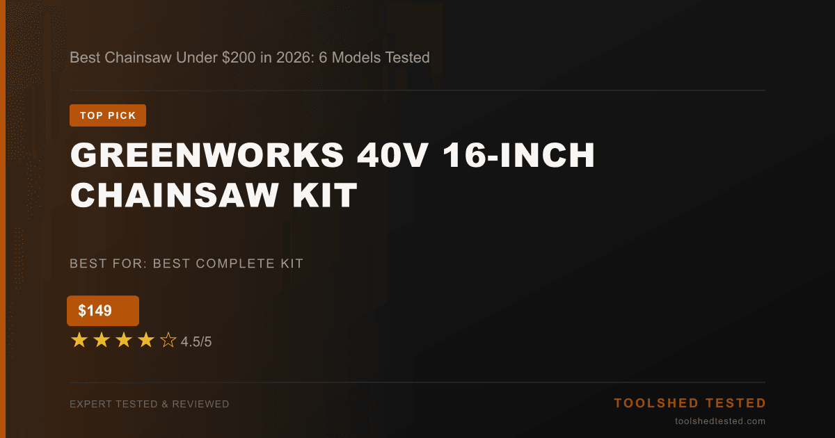 Best Chainsaw Under $200 in 2026: 6 Models Tested