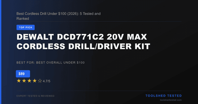 DeWalt DCD771C2 20V MAX Cordless Drill/Driver Kit