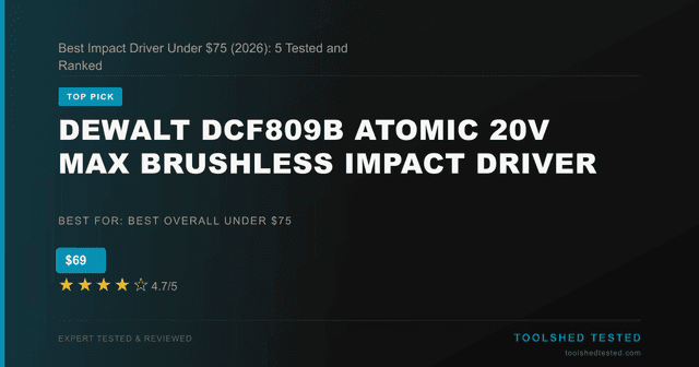 DeWalt DCF809B ATOMIC 20V MAX Brushless Impact Driver