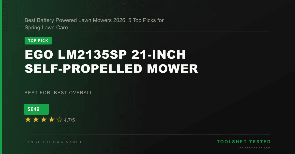 EGO LM2135SP 21-Inch Self-Propelled Mower