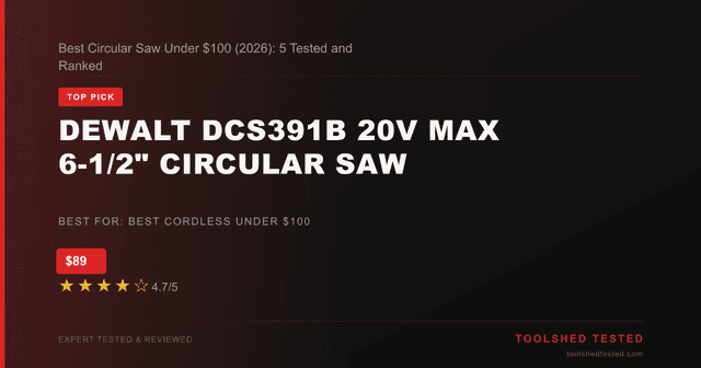DeWalt DCS391B 20V MAX 6-1/2" Circular Saw