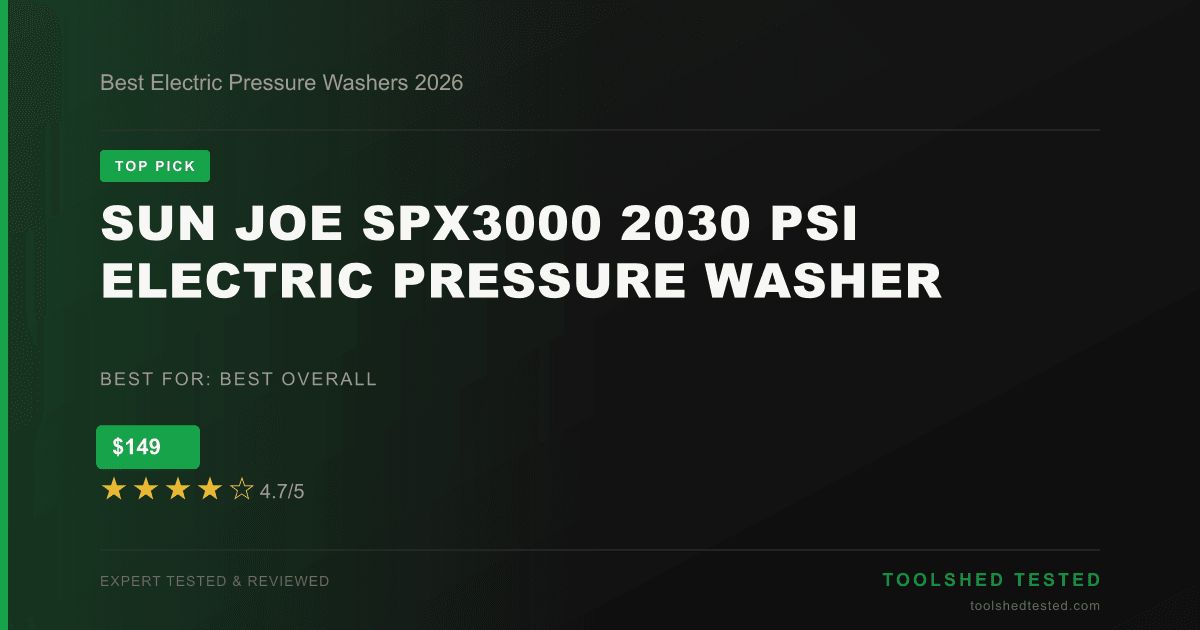 Sun Joe SPX3000 2030 PSI Electric Pressure Washer