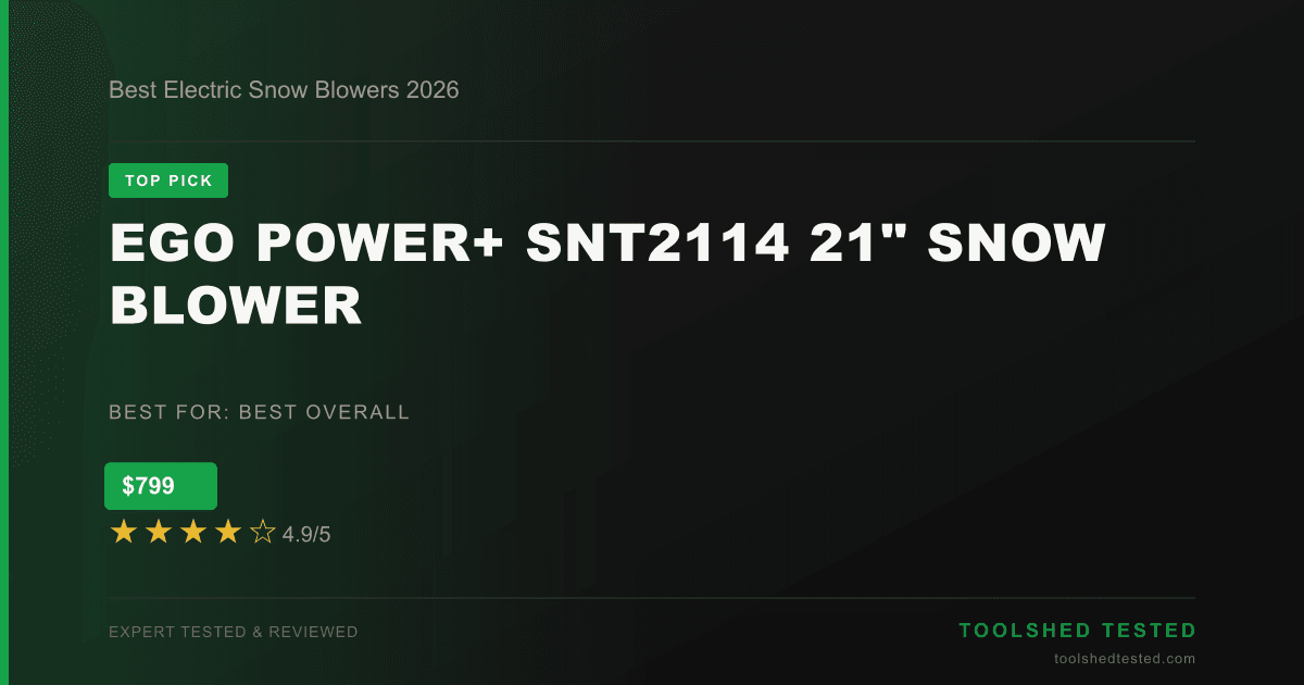 Best Electric Snow Blowers 2026