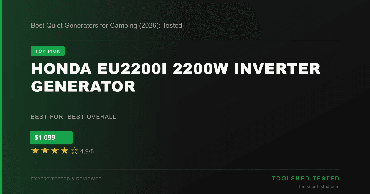 Best Quiet Generators for Camping (2026): Tested