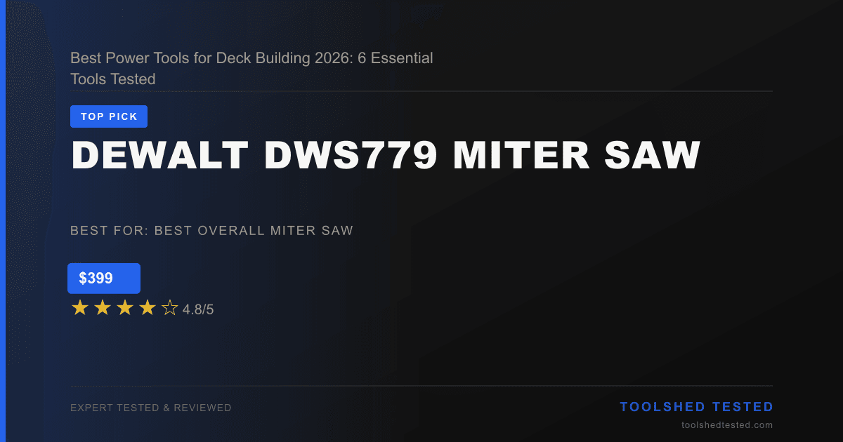 Best Power Tools for Deck Building 2026: 6 Essential Tools Tested