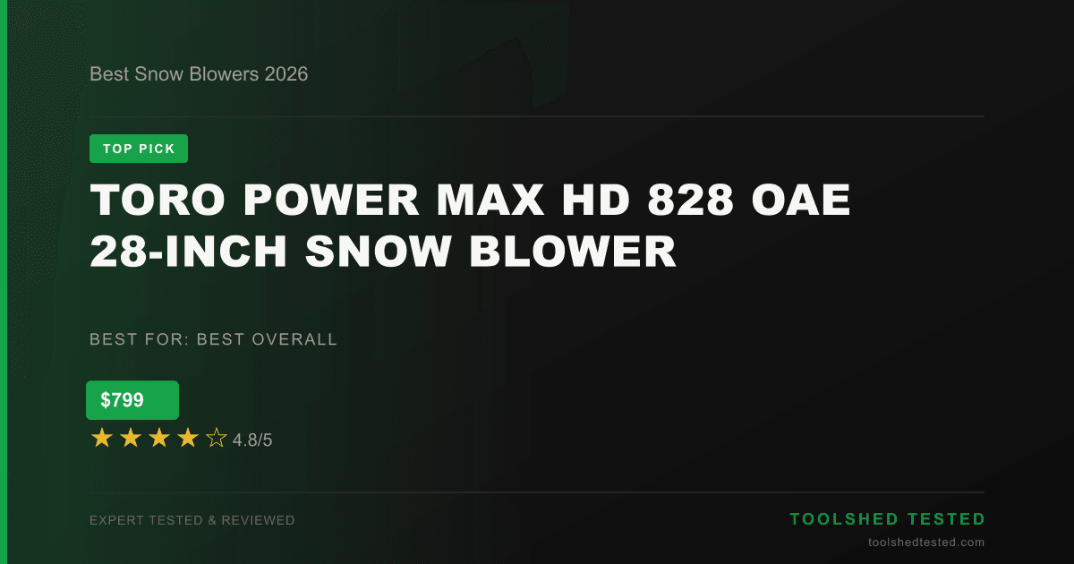 Toro Power Max HD 828 OAE 28-Inch Snow Blower